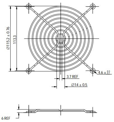ŽAŠČITNA MREŽICA ZA VENTILATOR
