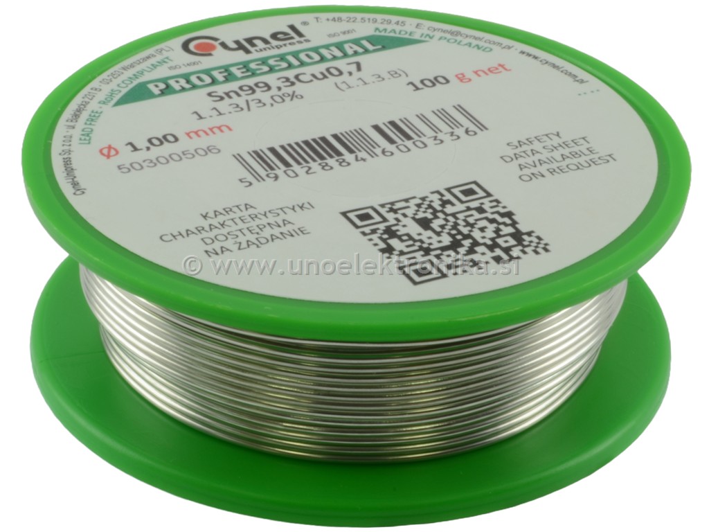 CIN ŽICA 1mm 100g BREZ SVINCA