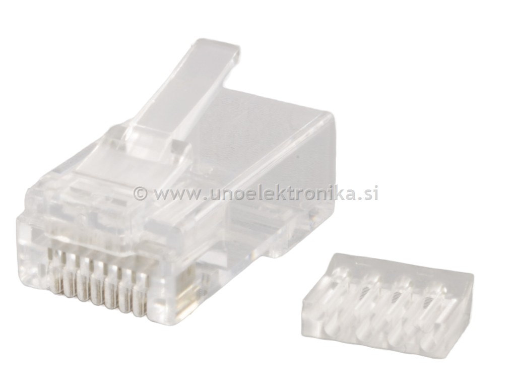 MICROVTIKAČ RJ45 8/8 CAT6E Z VODILOM