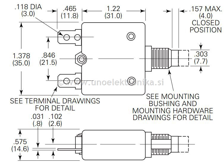 VAROVALKA TERMIČNA 5A 50VDC 250VAC
