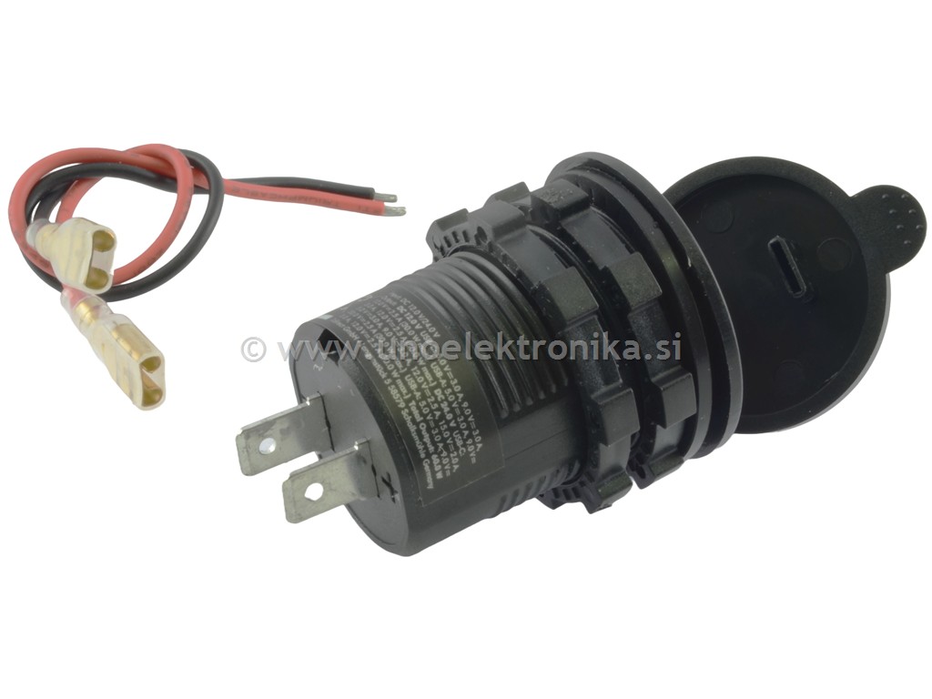 VTIČNICA USB A + USB C VGRADNA ZA PANEL