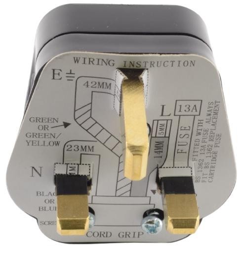 VTIKAČ ANGLEŠKI ( UK ) 13A ČRNI