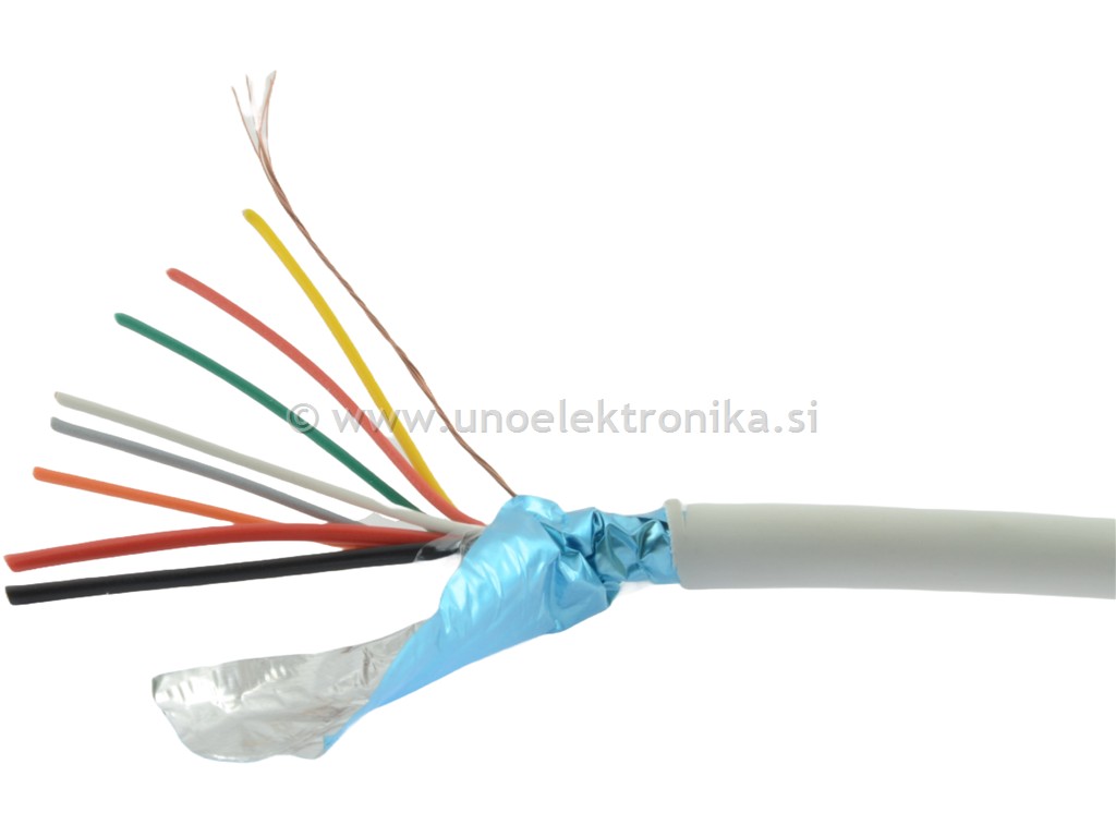 ALARMNI KABEL 6x0,22+2x0,50mm2 Z OKLOPOM