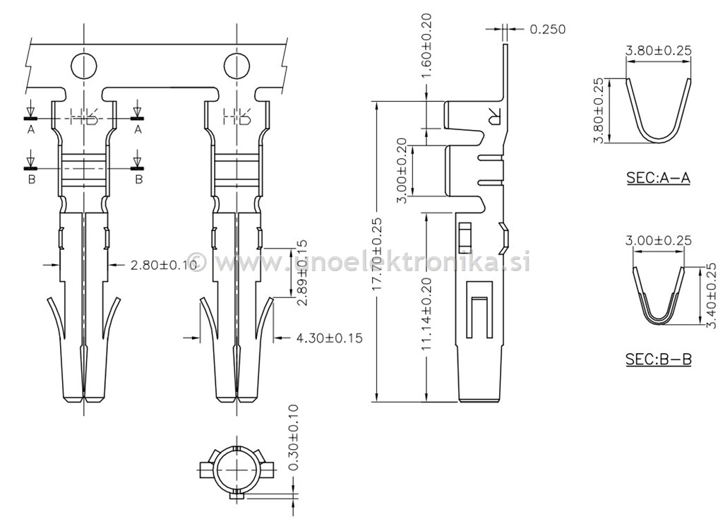 PIN ŽENSKI MATE N-LOK AWG 24-18