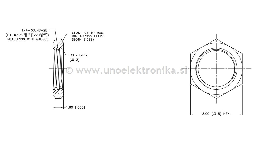 MATICA IZ POZLAČENE MEDENINE ZA SMA-RP